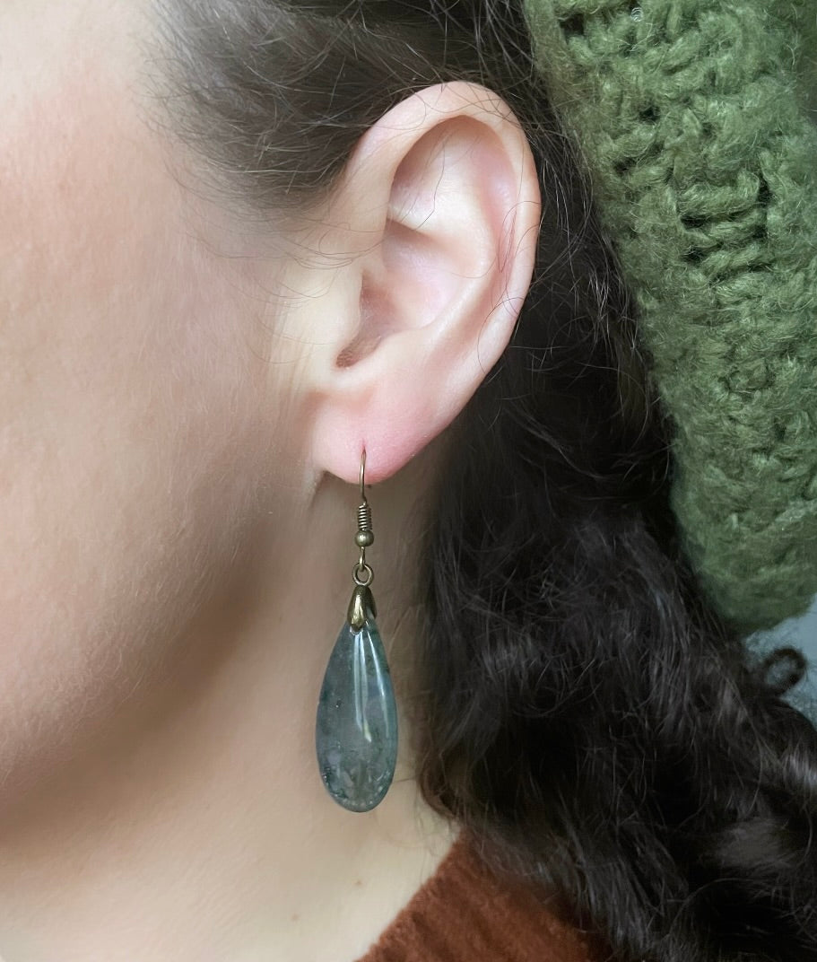 Moss Agate Earrings