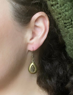 Framed Pinecone Earrings