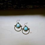Amazonite Shield + Sword Earrings