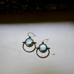 Amazonite Shield + Sword Earrings