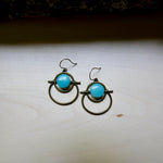 Amazonite Shield + Sword Earrings