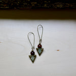 Amazonite Balance + Wood Earrings