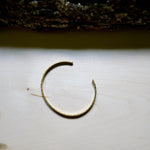 Raw Brass Hammered Flat Cuff