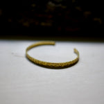 Raw Brass Hammered Flat Cuff
