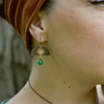 Green Aventurine Sun Burst Earrings