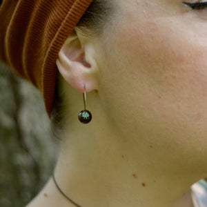 Tiger's Eye + Green Aventurine Hoops