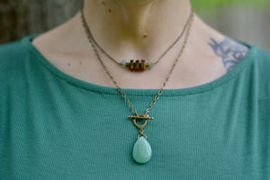 Green Aventurine Toggle Necklace