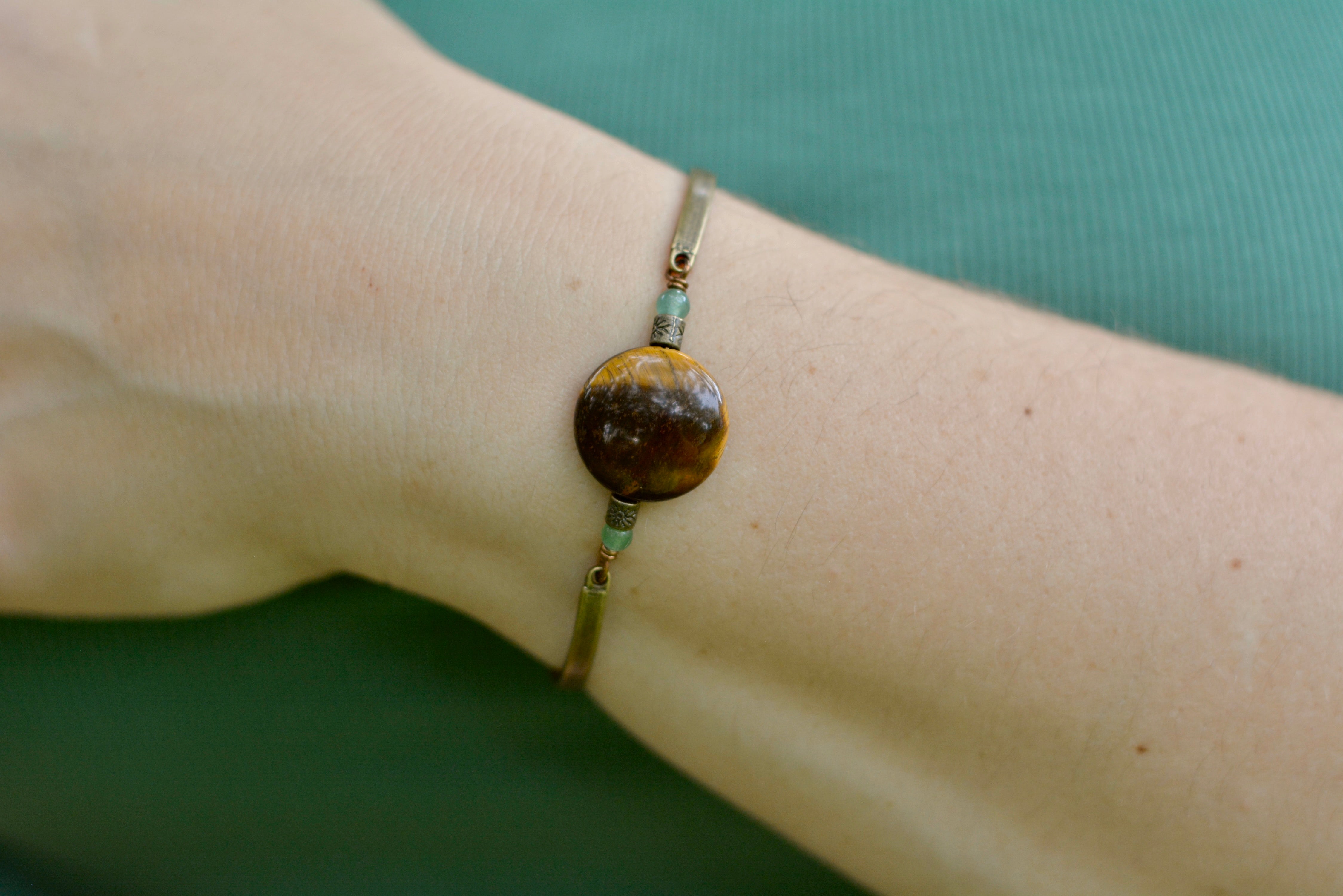 Tiger's Eye + Green Aventurine Bracelet