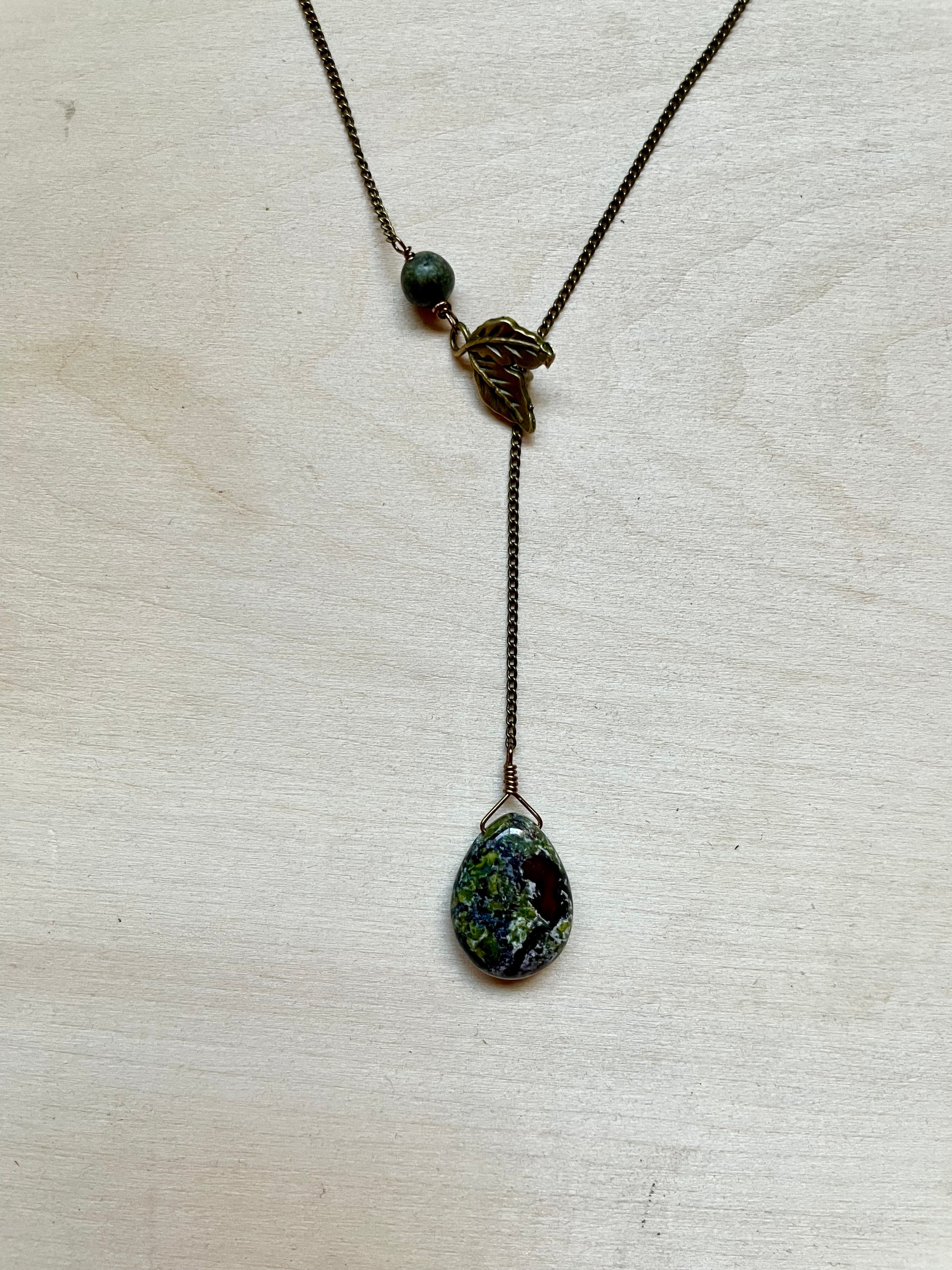 Dragon's Blood Jasper Lariat