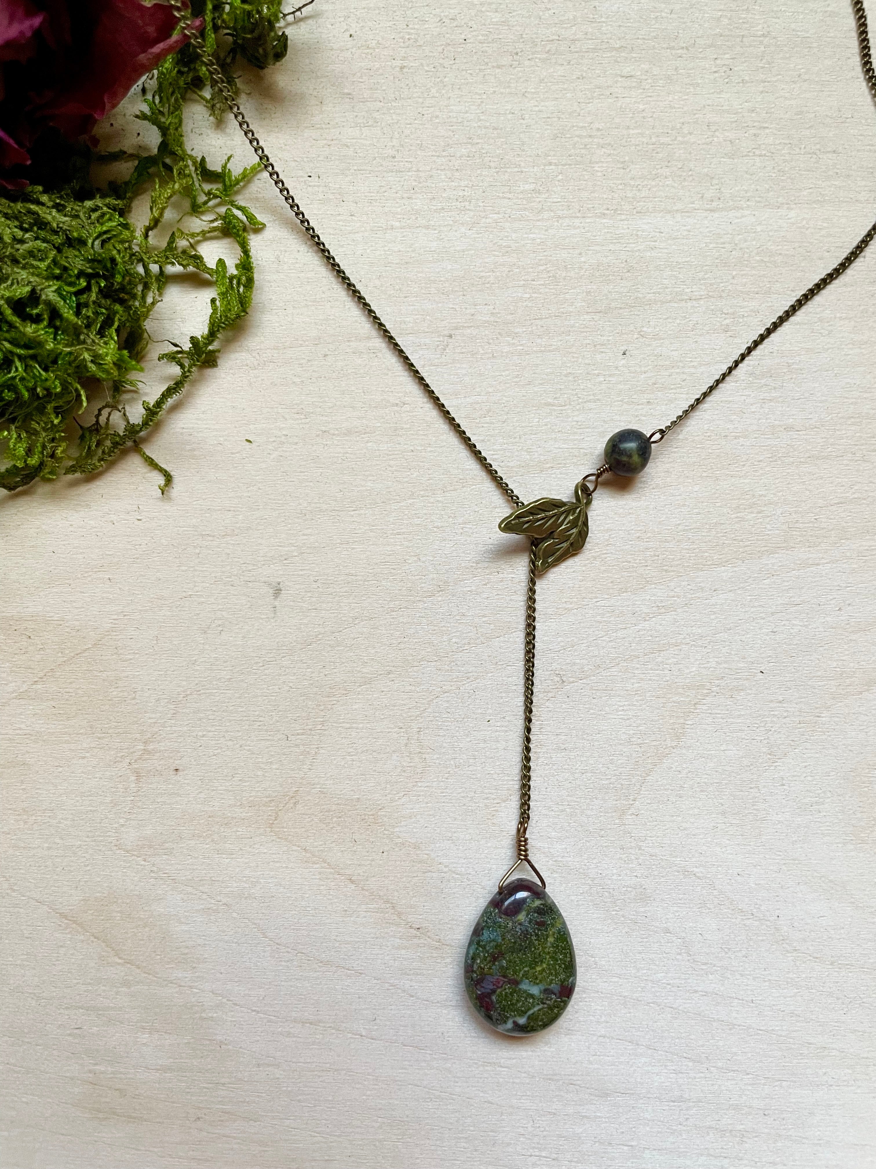 Dragon's Blood Jasper Lariat