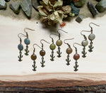 Wild Horse Picture Jasper & Cactus Earrings