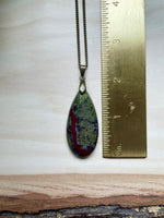 Teardrop Dragon's Blood Jasper Necklace