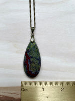 Teardrop Dragon's Blood Jasper Necklace