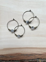 Tourmalinated Quartz Hoops