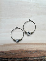 Tourmalinated Quartz Hoops