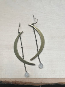 Tourmalinated Quartz Crescent Moon Starry Night