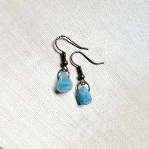 Raw Aquamarine Earrings