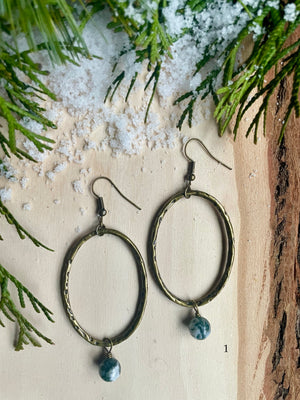 Branch Hoops + Moss Agate