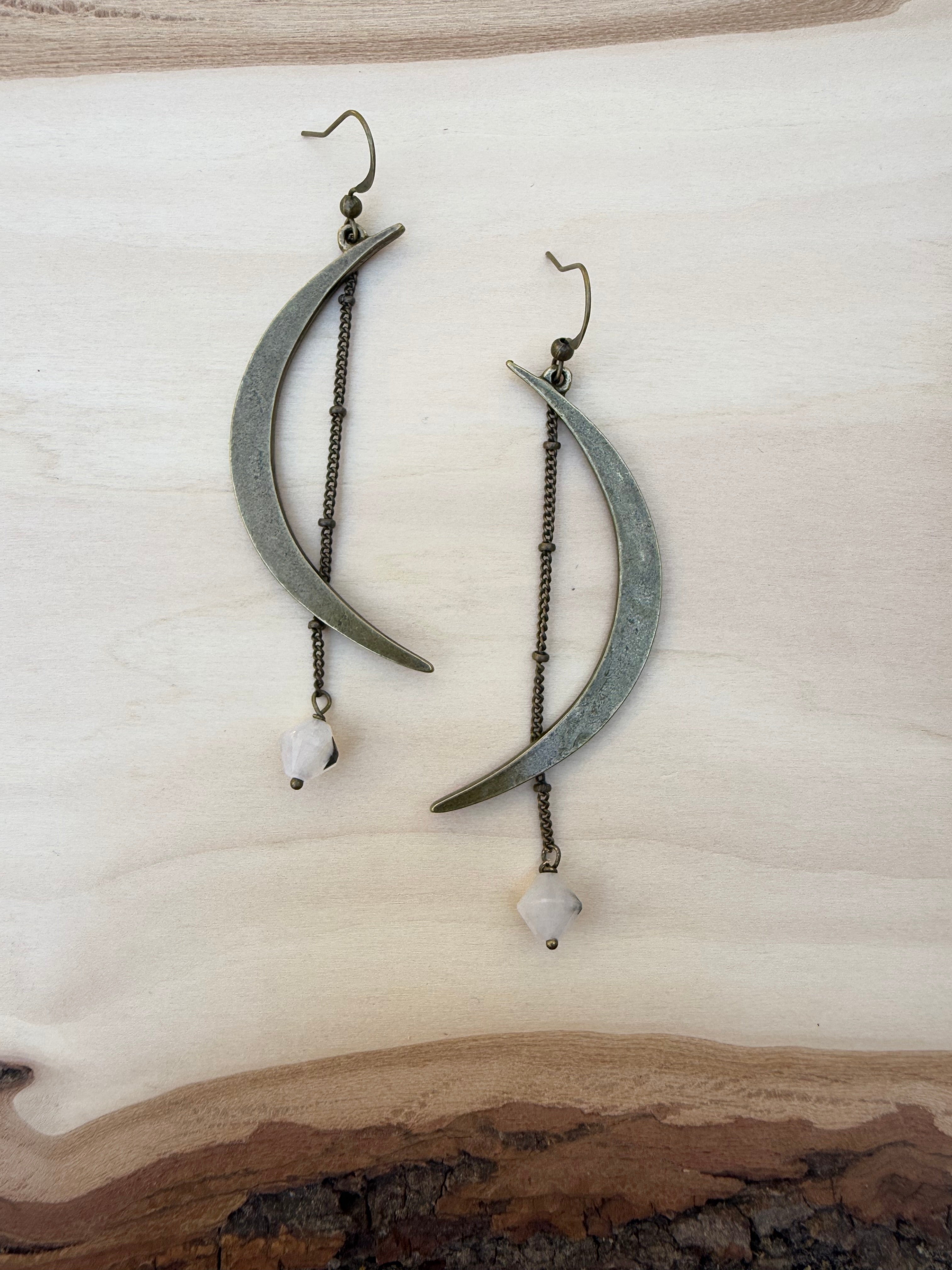 Tourmalinated Quartz Crescent Moon Starry Night