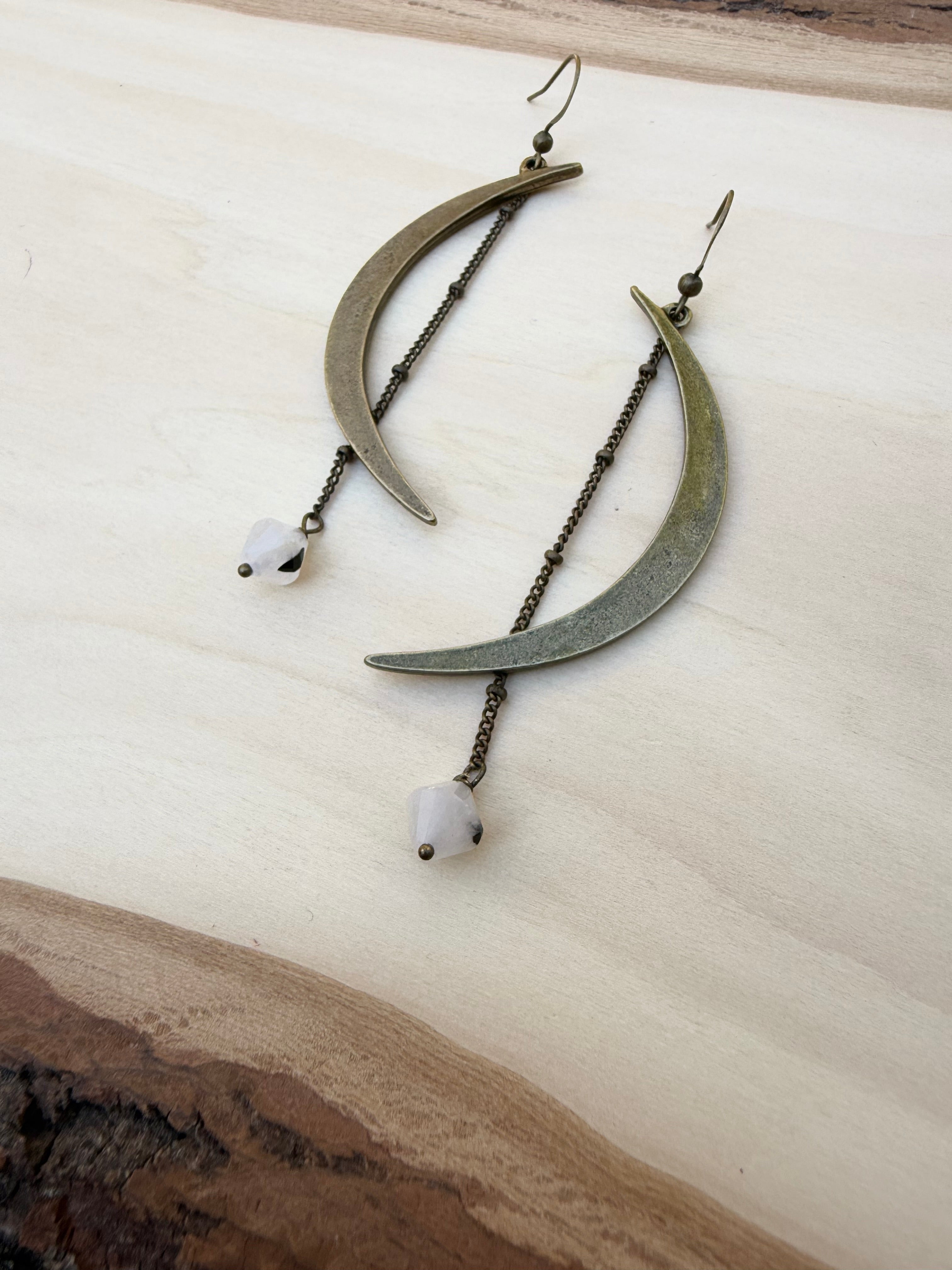 Tourmalinated Quartz Crescent Moon Starry Night
