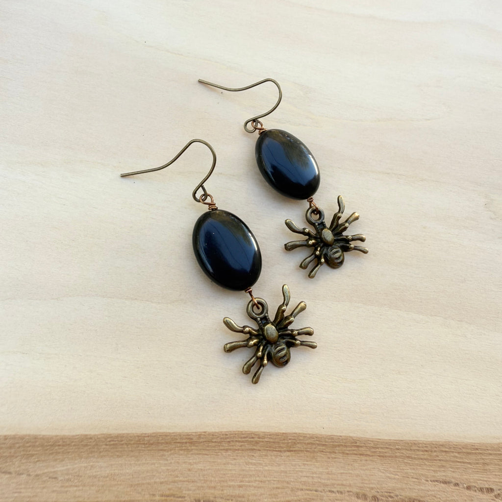Black Agate Spiders