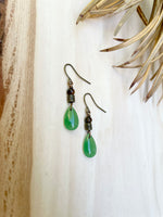 Green Aventurine + Tiger's Earrings