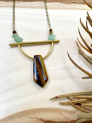 Tiger's Eye + Green Aventurine Solar Flare