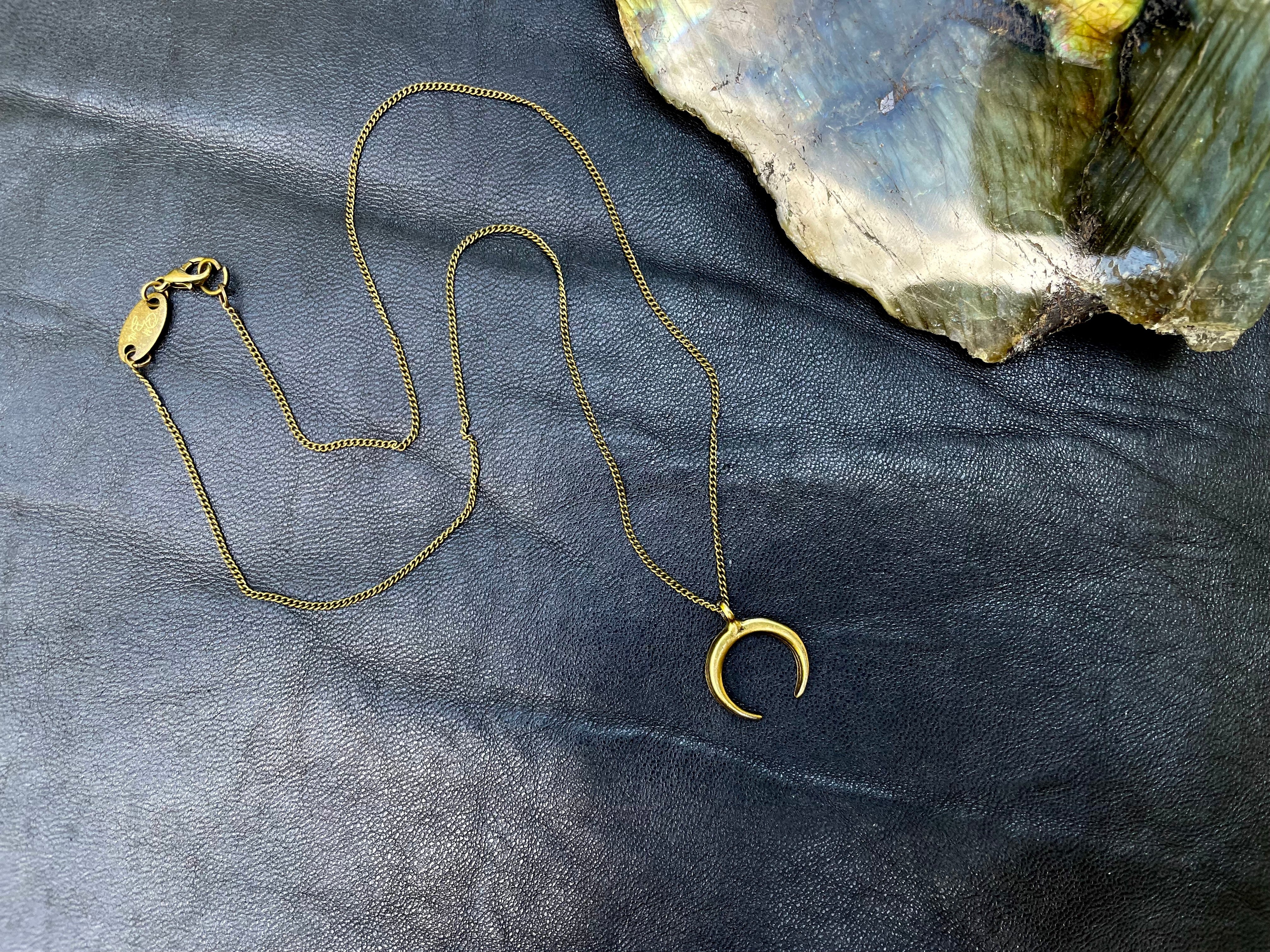 Small Goddess Moon Necklace