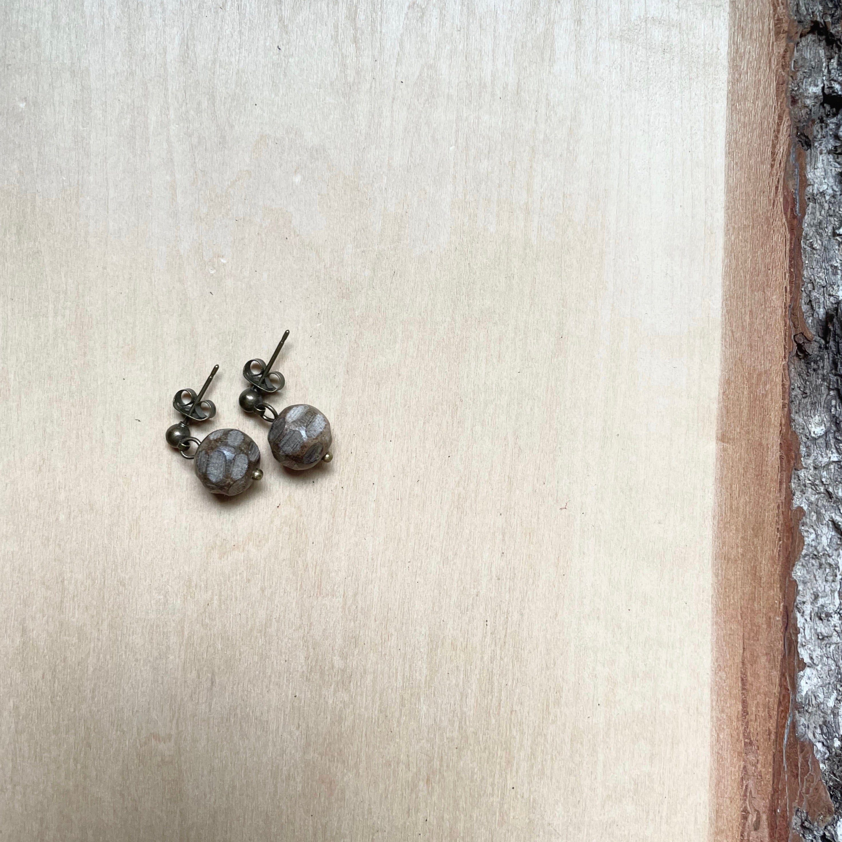 Grayish Brown Wood studs