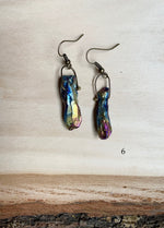 Rainbow Aura Quartz Earrings