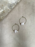 Rose Quartz Hoops
