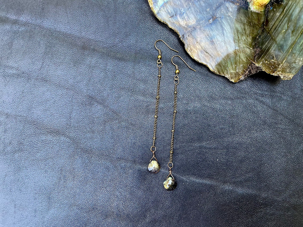 Labradorite Starry Night Earrings