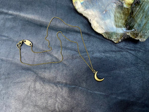 Small Crescent Moon Necklace