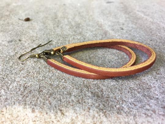 Leather Hoops