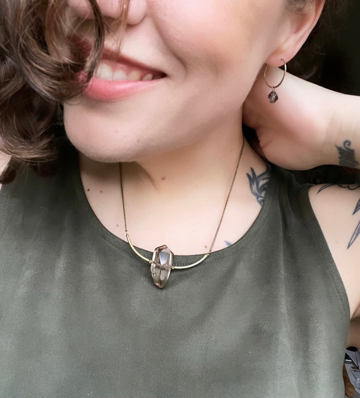 Quartz Statement necklace